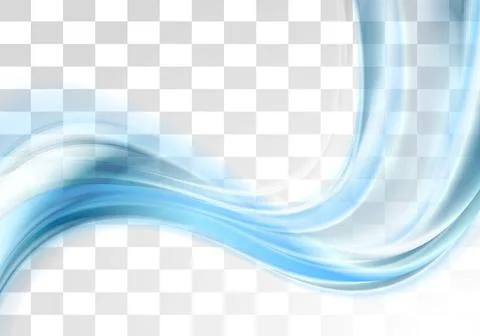 Blue smooth blurred transparent waves Blue smooth blurred transparent wave... Stock Photos