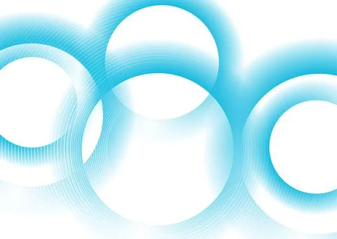 Blue smooth circles and round lines abstract geometric tech background イラスト素材