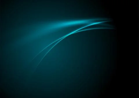 Blue smooth glossy neon waves abstract hi-tech background イラスト素材