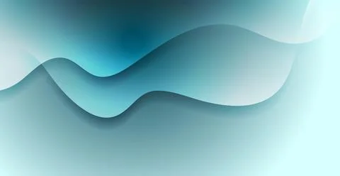 Blue smooth glossy waves abstract background Stock Illustration