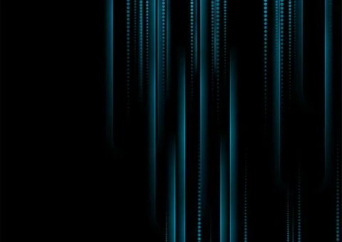 Blue smooth glowing stripes and dotted lines abstract tech background 스톡 일러스트
