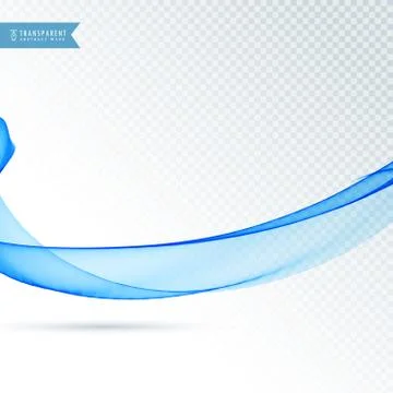 Blue smooth vector wave background Stock Illustration