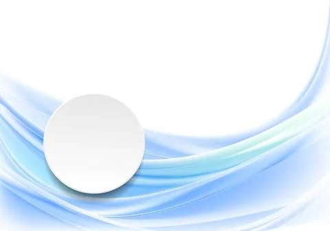 Blue smooth wavy background with blank circle Blue smooth wavy background ... Stockfoto's