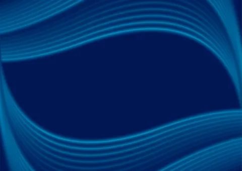 Blue smooth wavy lines abstract modern background Illustrazione stock