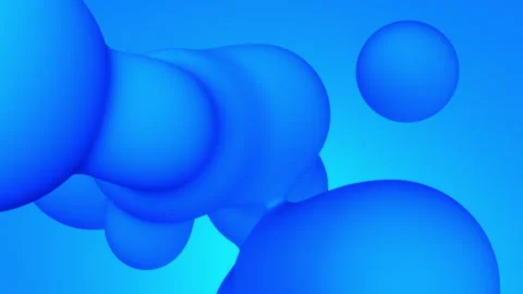 Blue smoothly flowing liquid bubbles Stock Footage 306530693