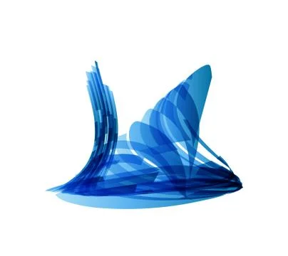 Blue snail in technology style on white, vector Stock Illustration