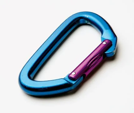 Blue snap hook Stock Photos