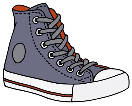 Blue sneaker Stock Illustration