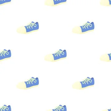 Blue sneaker pattern seamless vector Illustrazione stock