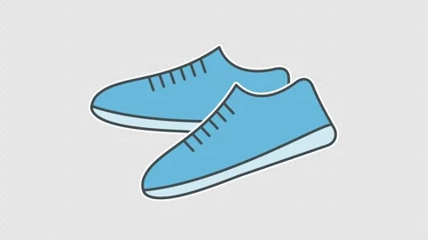 Blue sneakers 스톡 동영상 335464775