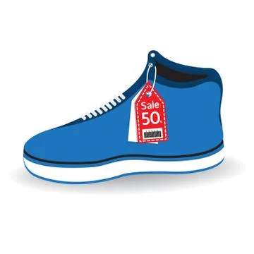 Blue Sneakers Stock Illustration
