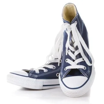 Blue sneakers Stock Photos