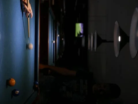 Blue Snooker Pub Table 写真素材