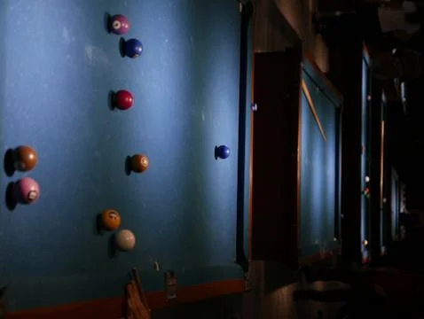 Blue Snooker Pub Table 写真素材