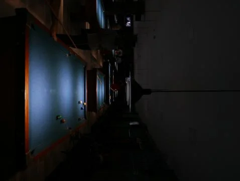 Blue Snooker Pub Table 写真素材