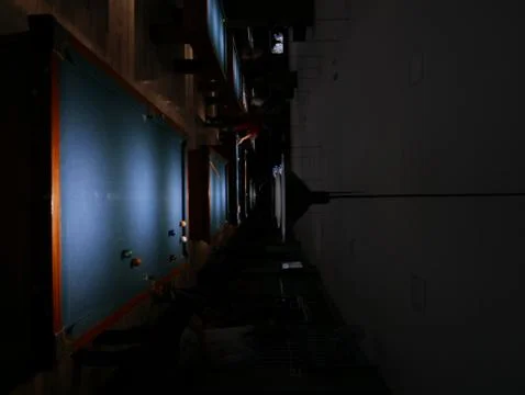 Blue Snooker Pub Table 写真素材