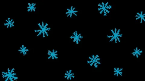 Blue snow on black background Stock Footage 109446436