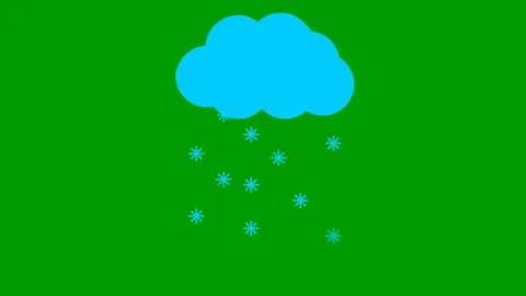 Blue snow from cloud seamless green Stock Footage 204025678