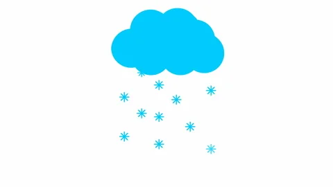Blue snow from cloud seamless white Video stock 204025687