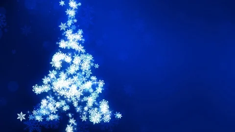 Blue Snow Flake Christmas Tree Stock Footage 94851831