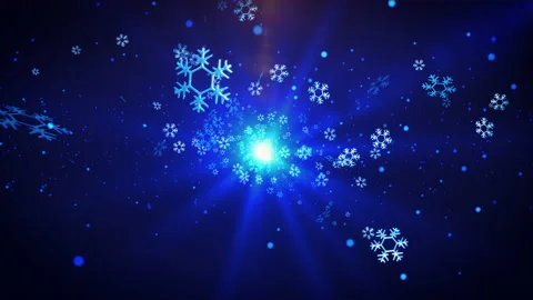 Blue snow flake loop animation Video stock 171922643