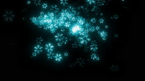 Blue snow flake particle animation Video stock 174563495
