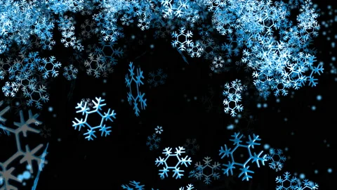 Blue snow flake particle animation Video stock 175523609