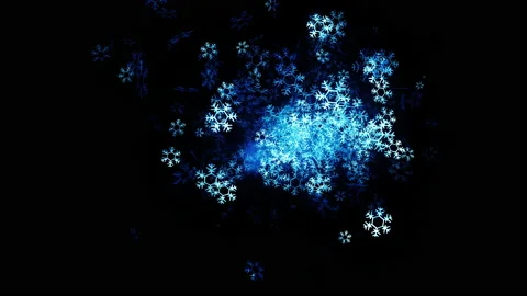 Blue snow flake particle animation Stock Footage 178211576