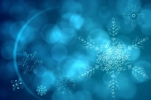 Blue snow flake pattern design Stock Photos