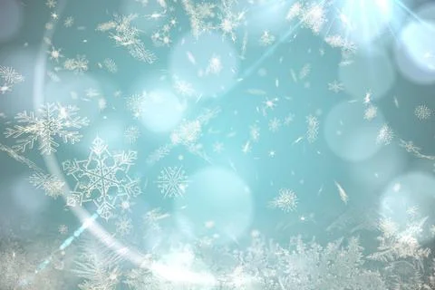 Blue snow flake pattern design Stock Photos