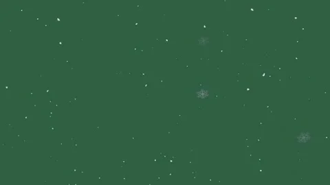 Blue snow flakes falling from the sky isolated isolated on green screen Stock-Footage 336858123