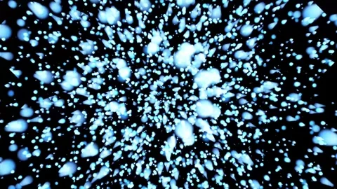 Blue Snow Particle Explosion Black Background 库存影片 347078201