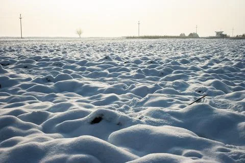 Blue Snow Shadows Foto stock