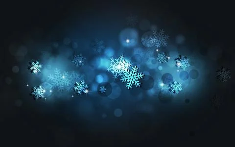 Blue Snow Winter Background Stock Illustration