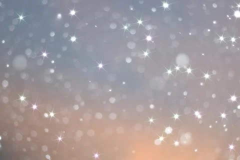 Blue snowfall bokeh background, abstract snowflake background blurred abstrac Stock Illustration