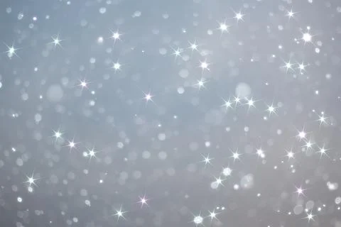 Blue snowfall bokeh background, abstract snowflake background blurred abstrac Stock Illustration