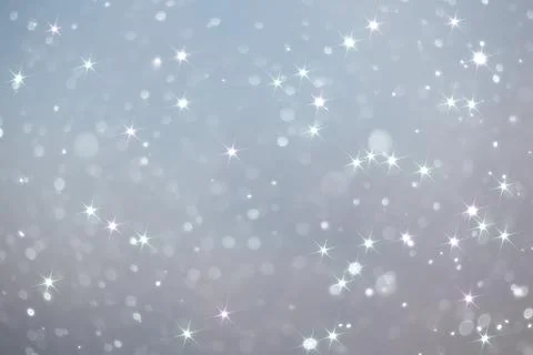 Blue snowfall bokeh background, abstract snowflake background blurred abstrac Stock Illustration