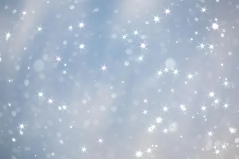 Blue snowfall bokeh background, abstract snowflake background blurred abstrac Stock Illustration