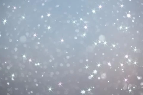 Blue snowfall bokeh background, abstract snowflake background on blurred ab.. Foto stock