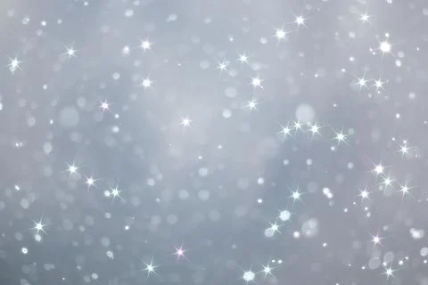 Blue snowfall bokeh background, abstract snowflake background blurred abstrac Foto stock