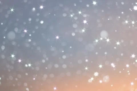 Blue snowfall bokeh background, abstract snowflake background blurred abstrac Foto stock