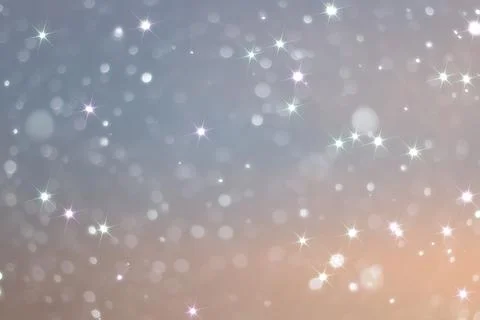 Blue snowfall bokeh background, abstract snowflake background blurred abstrac Foto stock