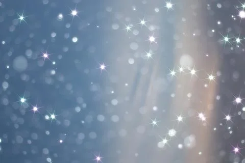 Blue snowfall bokeh background, abstract snowflake background on blurred ab.. Foto stock