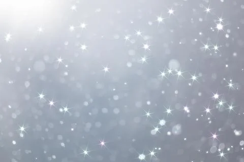 Blue snowfall bokeh background, abstract snowflake background on blurred ab.. Foto stock