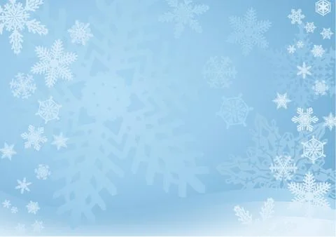 Blue Snowflake Background Stock Illustration