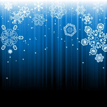 Blue snowflake background Stock Illustration