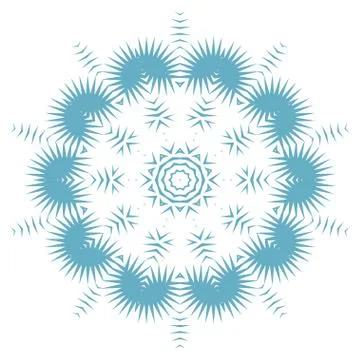 Blue snowflake. Fine crystals - winter illustration Stock Illustration