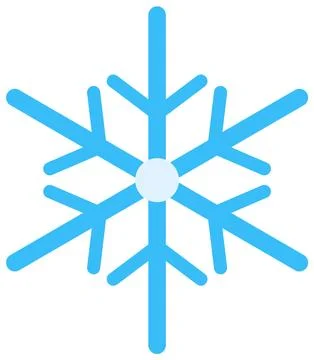 Blue snowflake icon representing winter cold and Christmas Stock Illustration