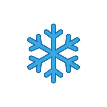 Blue Snowflake Icon. Winter background Stock Illustration