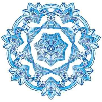 Blue Snowflake Illustrazione stock